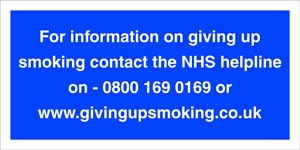 Giving Up Smoking Sign