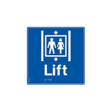 Lift Braille Sign